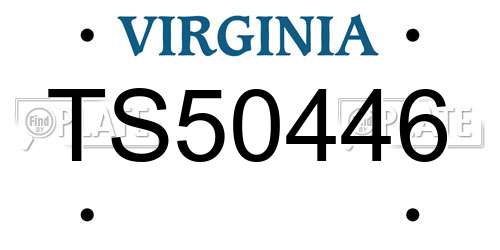 TS50446 Virginia License Plate