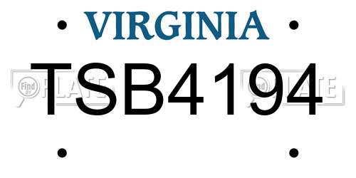 TSB4194 Virginia License Plate