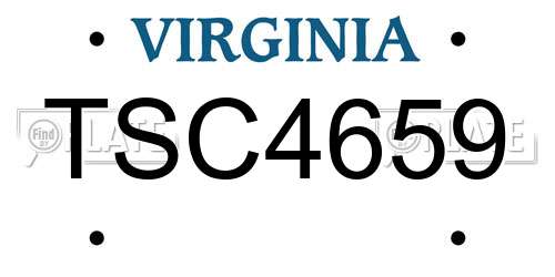 TSC4659 Virginia License Plate