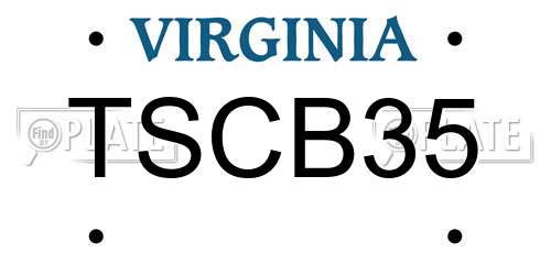 TSCB35 Virginia License Plate
