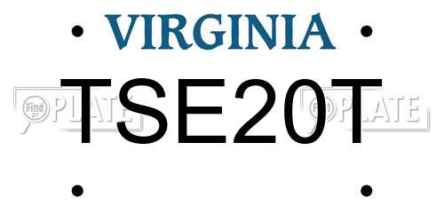 TSE20T Virginia License Plate