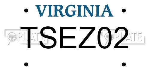 TSEZ02 Virginia License Plate