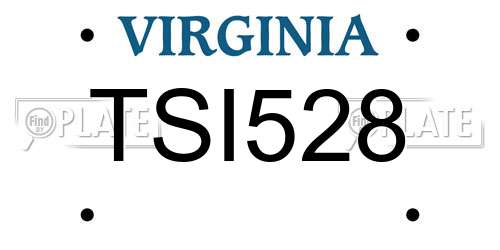 TSI528 Virginia License Plate