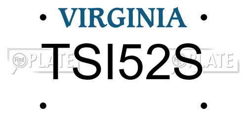 TSI52S Virginia License Plate