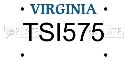 TSI575 Virginia License Plate