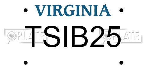 TSIB25 Virginia License Plate