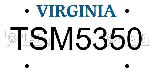 TSM5350 Virginia License Plate