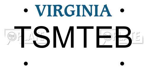 TSMTEB Virginia License Plate