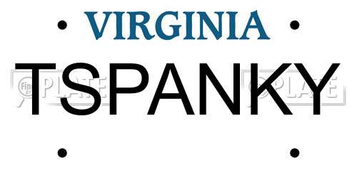 TSPANKY Virginia License Plate