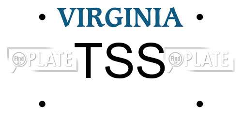 TSS Virginia License Plate