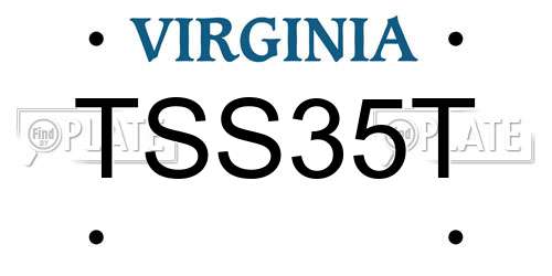 TSS35T Virginia License Plate