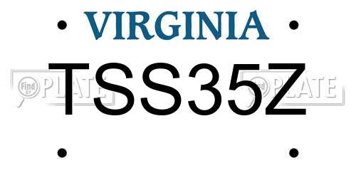 TSS35Z Virginia License Plate