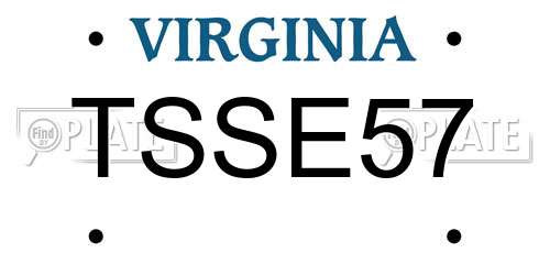 TSSE57 Virginia License Plate