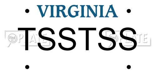 TSSTSS Virginia License Plate