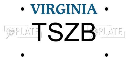TSZB Virginia License Plate