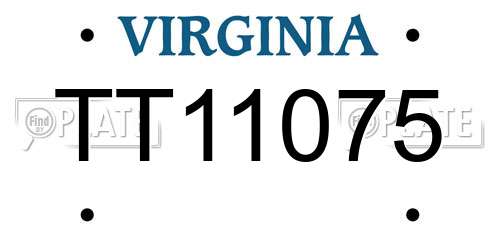 TT11075 Virginia License Plate