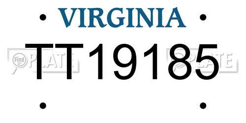 TT19185 Virginia License Plate