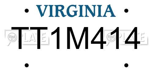 TT1M414 Virginia License Plate