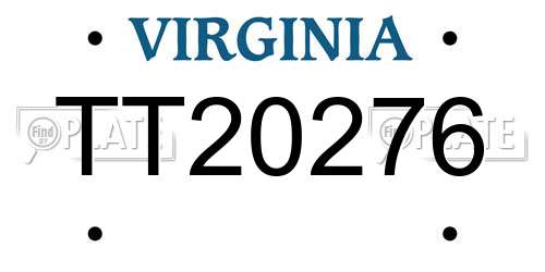 TT20276 Virginia License Plate