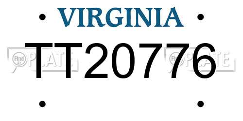 TT20776 Virginia License Plate