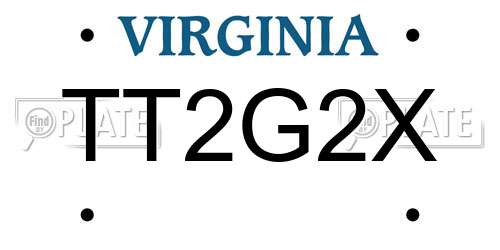 TT2G2X Virginia License Plate