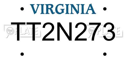 TT2N273 Virginia License Plate