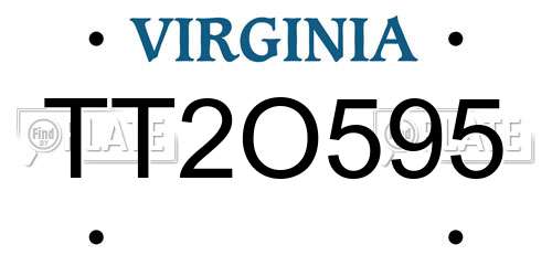 TT2O595 Virginia License Plate