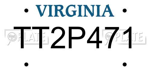 TT2P471 Virginia License Plate