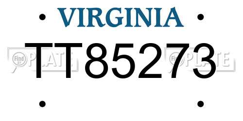 TT85273 Virginia License Plate