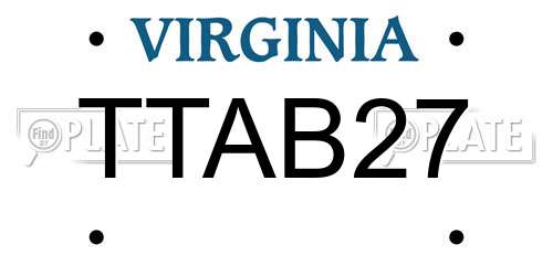 TTAB27 Virginia License Plate