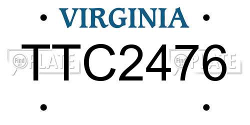 TTC2476 Virginia License Plate