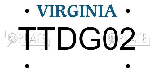 TTDG02 Virginia License Plate
