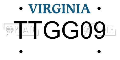 TTGG09 Virginia License Plate