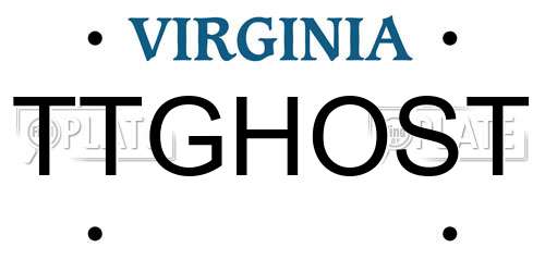 TTGHOST Virginia License Plate