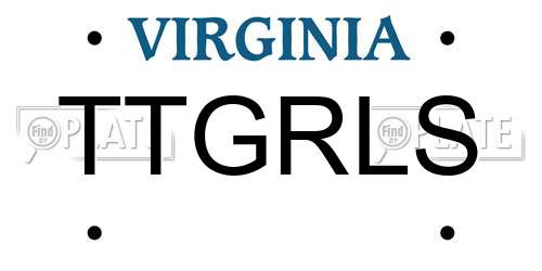 TTGRLS Virginia License Plate