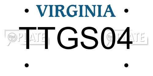 TTGS04 Virginia License Plate