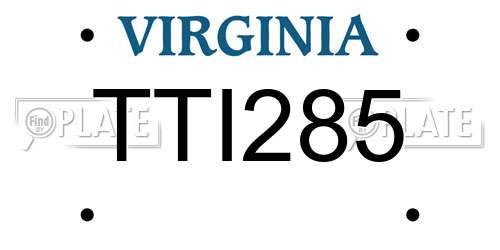 TTI285 Virginia License Plate