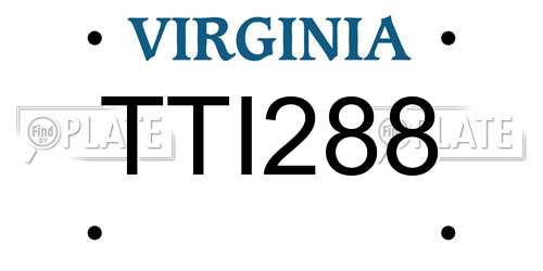 TTI288 Virginia License Plate