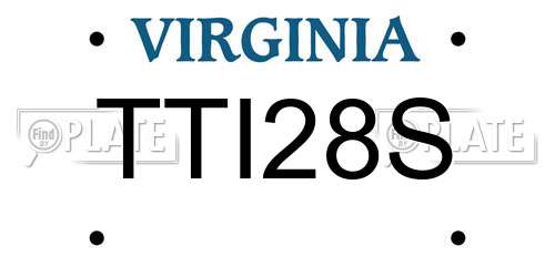 TTI28S Virginia License Plate