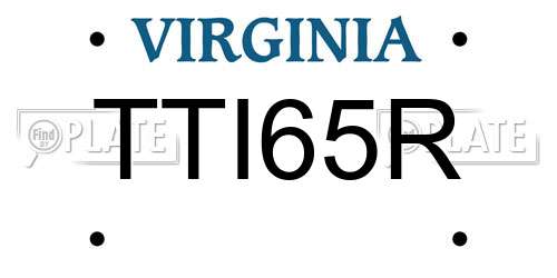 TTI65R Virginia License Plate