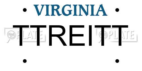 TTREITT Virginia License Plate