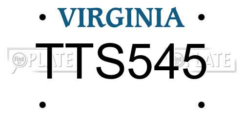 TTS545 Virginia License Plate