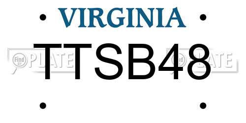 TTSB48 Virginia License Plate