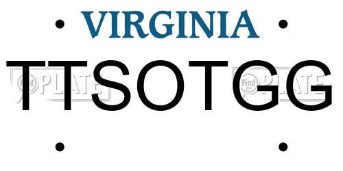 TTSOTGG Virginia License Plate