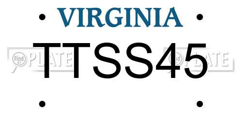 TTSS45 Virginia License Plate
