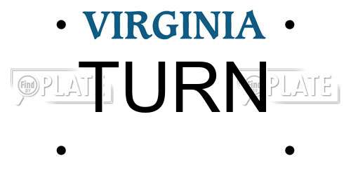 TURN Virginia License Plate