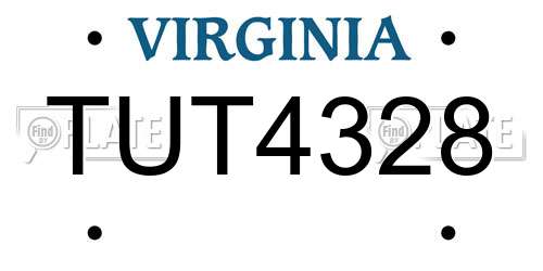 TUT4328 Virginia License Plate