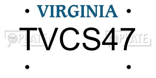 TVCS47 Virginia License Plate