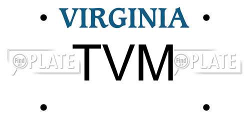 TVM Virginia License Plate