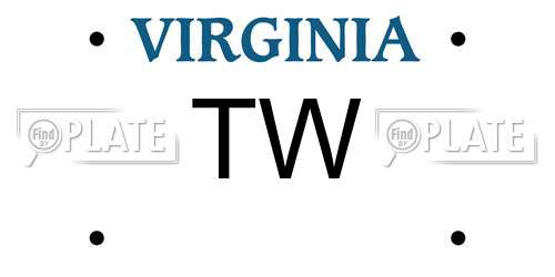TW Virginia License Plate